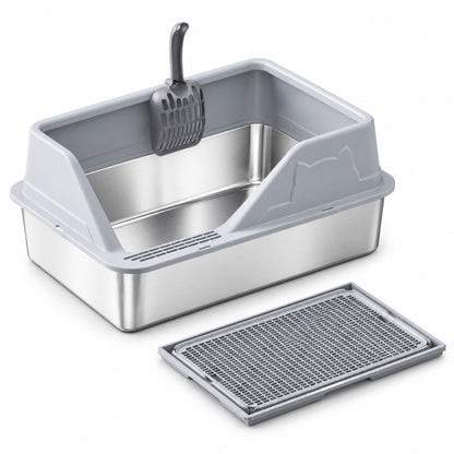 GAVPEPY Stainless Steel High-Sided Cat Litter Box, 56 Options image 27 - 5946631396853.jpg