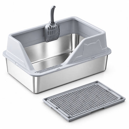GAVPEPY Stainless Steel High-Sided Cat Litter Box, 56 Options image 52 - 5946631396855.jpg