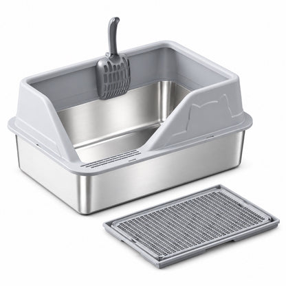 GAVPEPY Stainless Steel High-Sided Cat Litter Box, 56 Options image 16 - 5946631396856.jpg