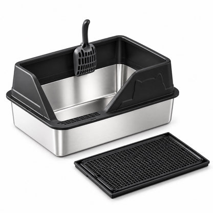 GAVPEPY Stainless Steel High-Sided Cat Litter Box, 56 Options image 28 - 5946631396857.jpg