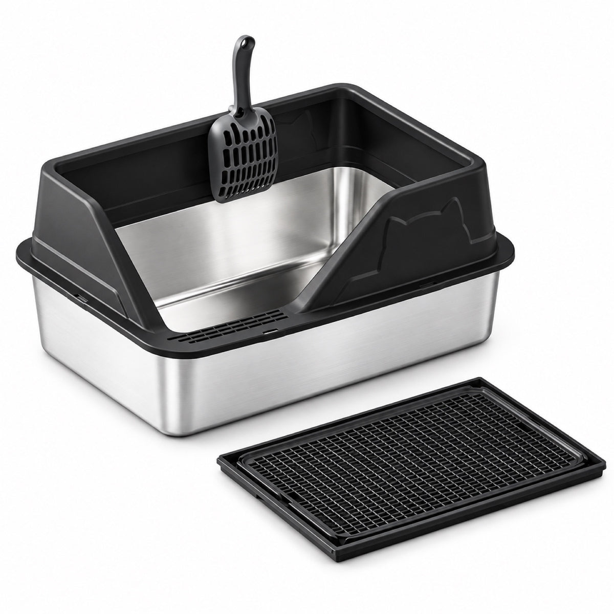 GAVPEPY Stainless Steel High-Sided Cat Litter Box, 56 Options image 40 - 5946631396860.jpg