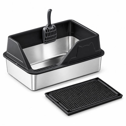 GAVPEPY Stainless Steel High-Sided Cat Litter Box, 56 Options image 14 - 5946631396861.jpg