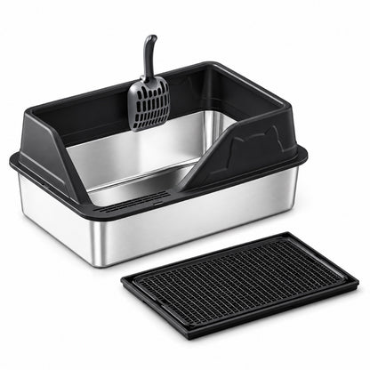 GAVPEPY Stainless Steel High-Sided Cat Litter Box, 56 Options image 11 - 5946631396862.jpg