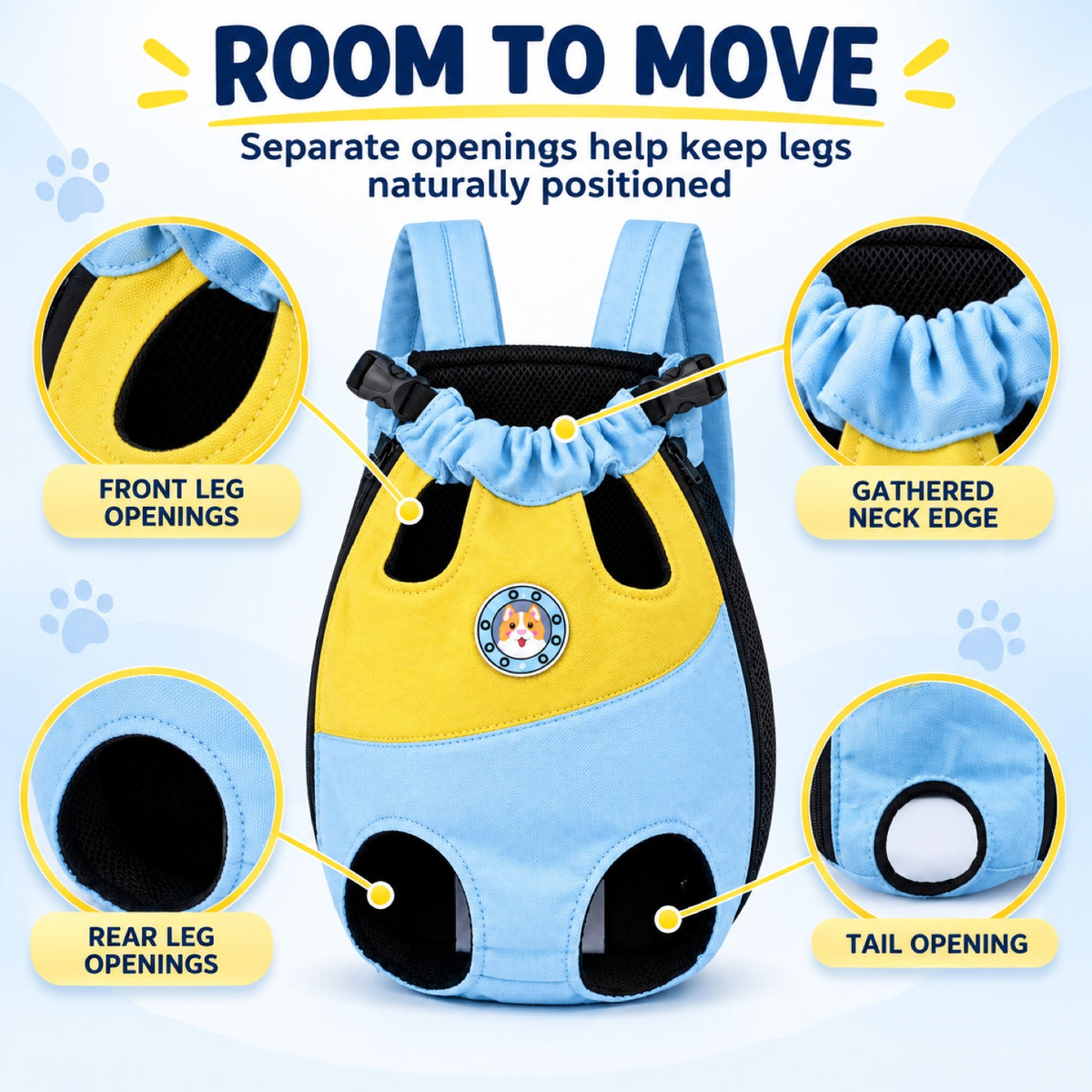 Four-Leg Pet Carrier Backpack, 2 Colors and 5 Sizes, By GAVPEPY image 6 - 5.jpg