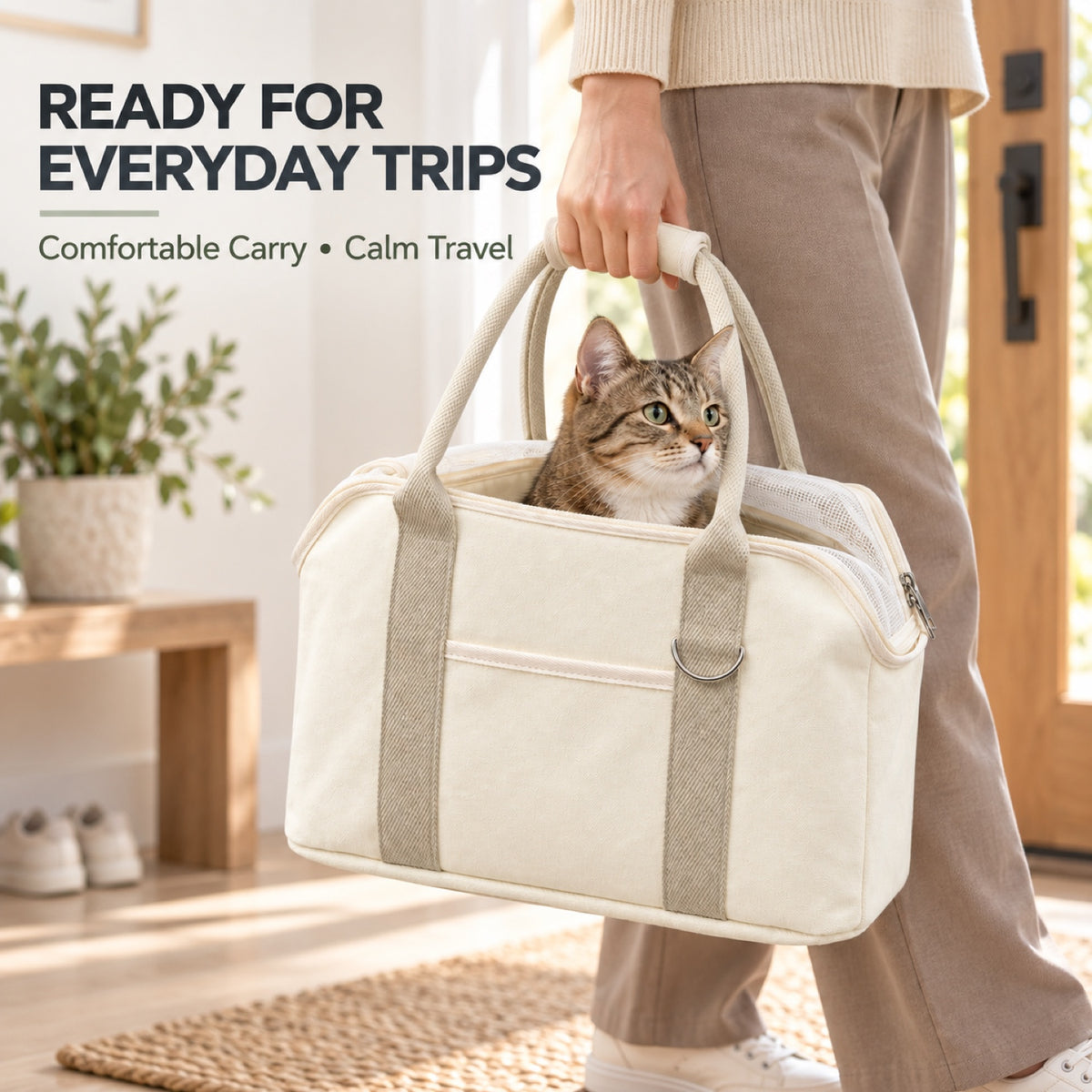 20 L Canvas Pet Tote Carrier, 2 Colors, By GAVPEPY image 6 - 5.jpg
