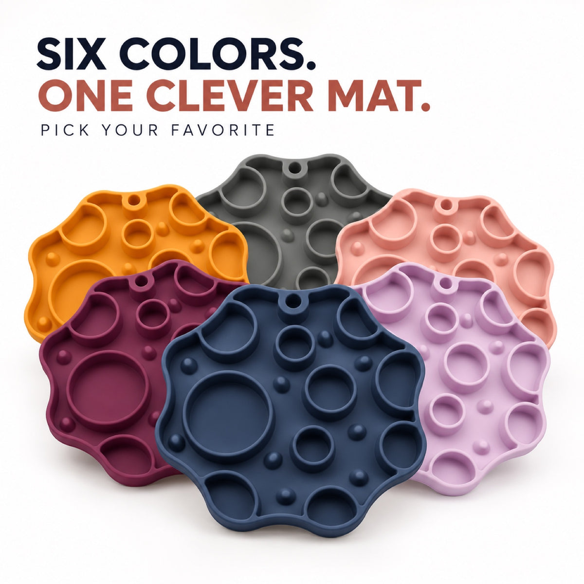 2-in-1 Silicone Pet Lick Mat & Double Bowl, 6 Colors, By GAVPEPY image 6 - 5.jpg