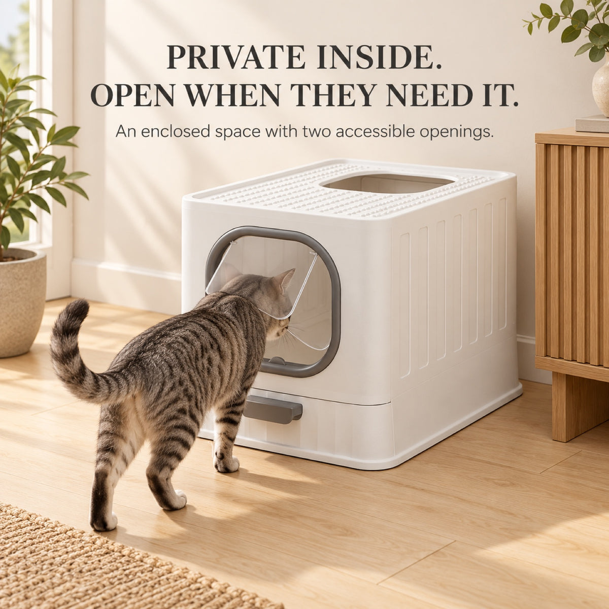 GAVPEPY Foldable Enclosed Cat Litter Box, 4 Options image 6 - 5.jpg