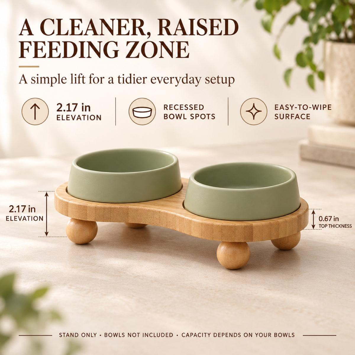 Elevated Double-Bowl Pet Feeding Stand, 2 Sizes, By GAVPEPY image 6 - 5.jpg