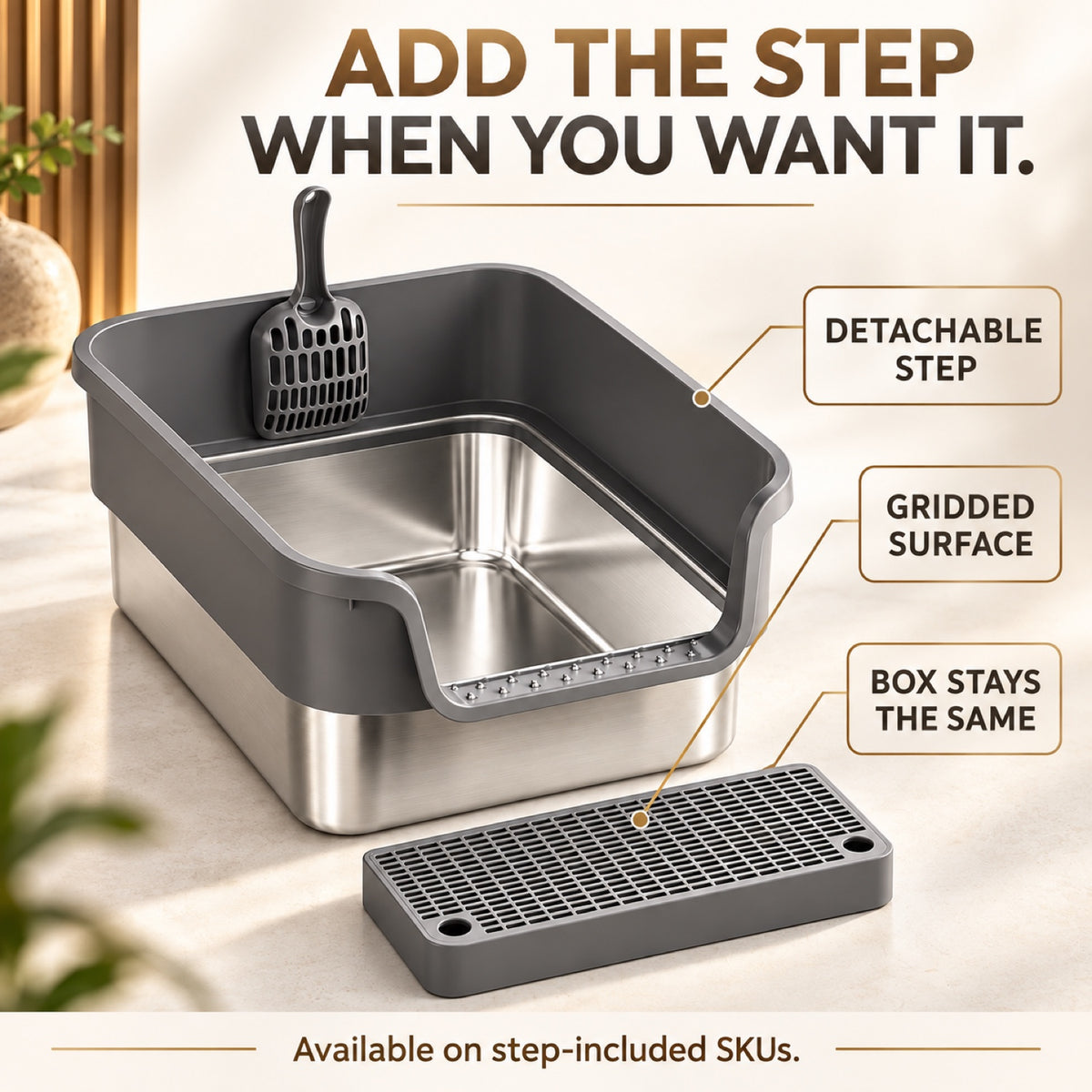 GAVPEPY Stainless Steel High-Sided Cat Litter Box, 18 Options image 6 - 5.jpg