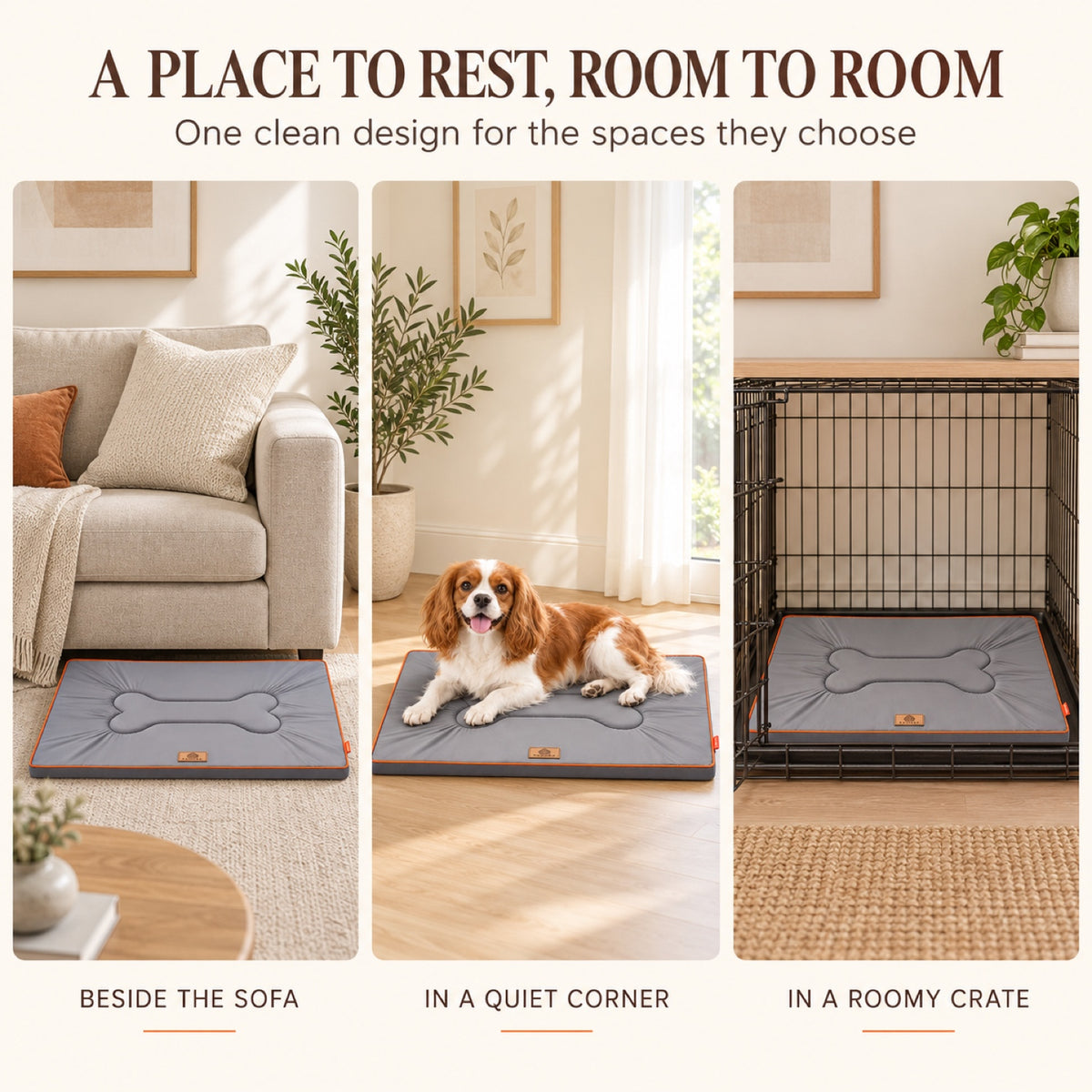 Oxford Fabric Pet Mat with Bone Stitching, 2 Colors & 4 Sizes, By GAVPEPY image 6 - 5.jpg