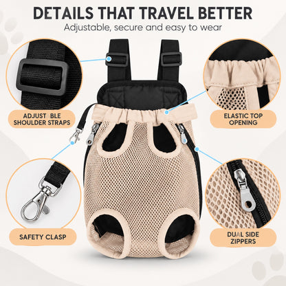 Mesh Four-Leg Pet Carrier Backpack, 7 Colors and 4 Sizes, By GAVPEPY image 6 - 5.jpg