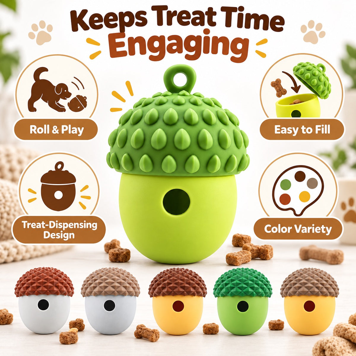 硅胶 Treat Dispensing Dog Toy, 5 Styles, By GAVPEPY image 6 - 5.jpg
