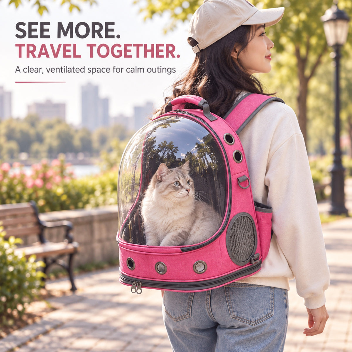 Panoramic Space Capsule Pet Backpack, 3 Colors, By GAVPEPY image 6 - 5.jpg