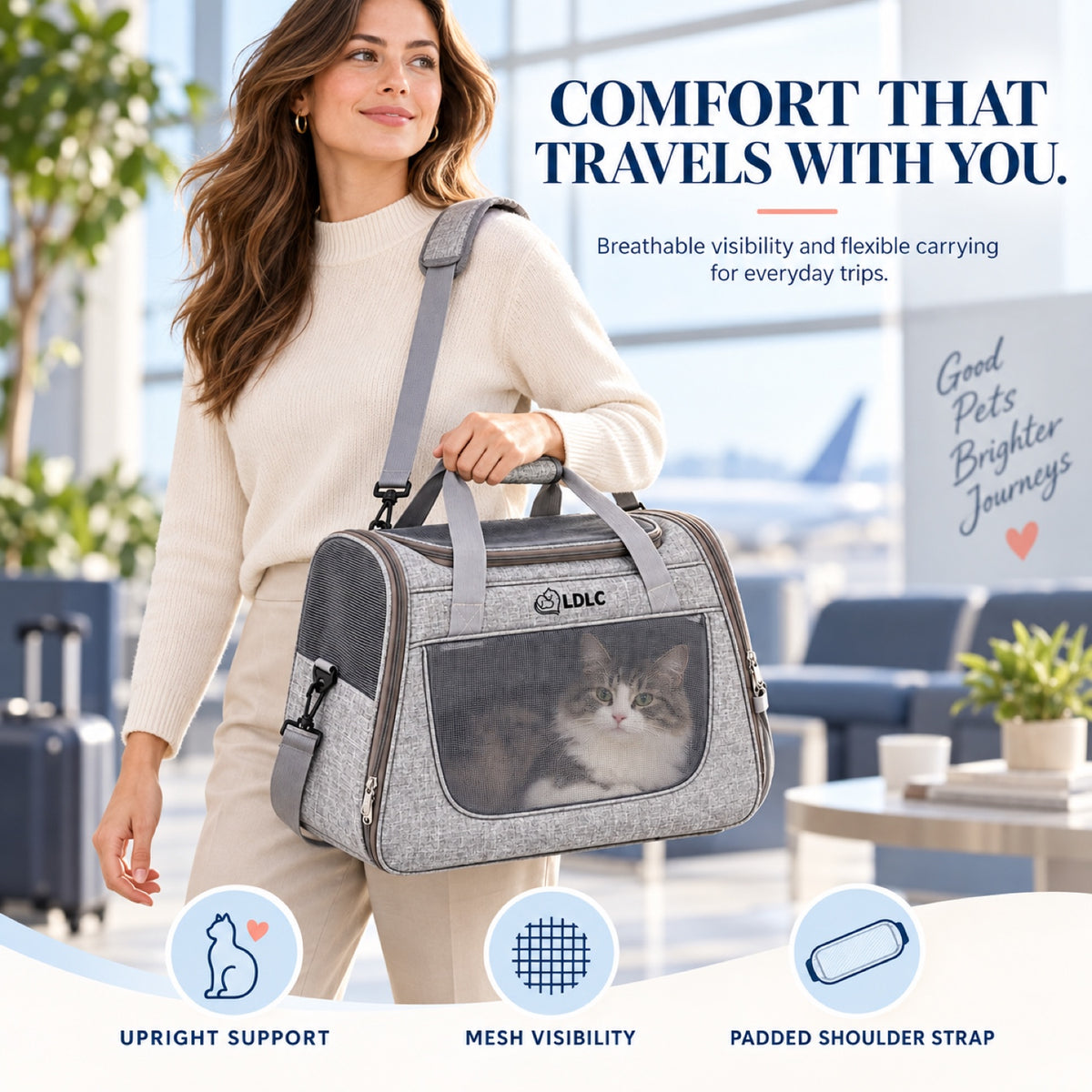 Large Convertible Pet Carrier Bag, 2 Sizes, 4 Colors, By GAVPEPY image 6 - 5.jpg