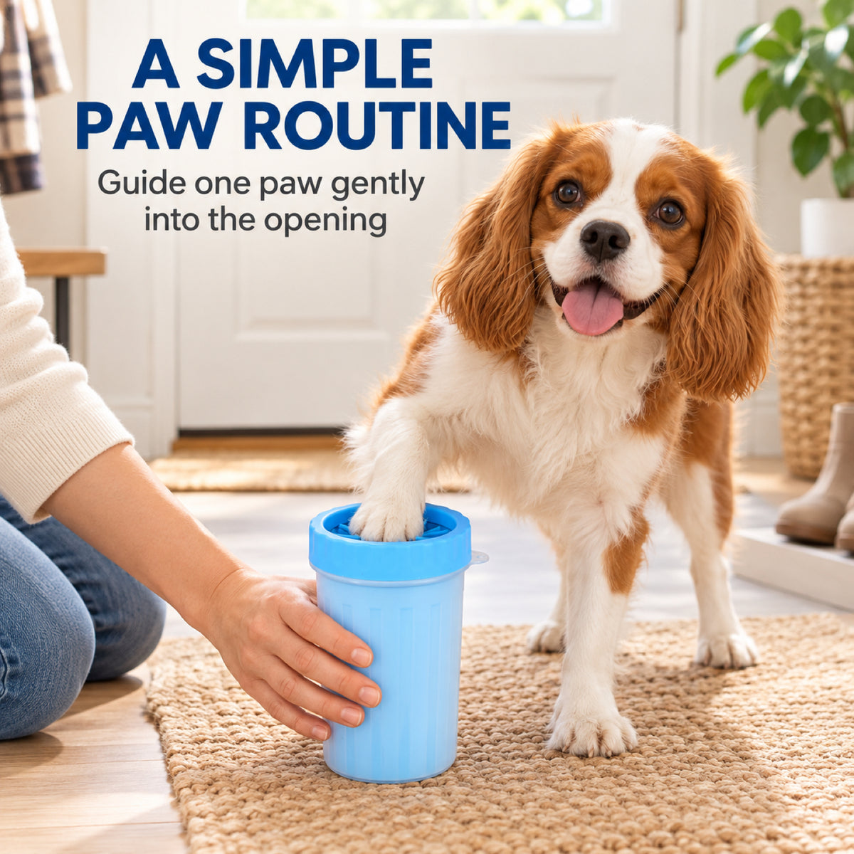 GAVPEPY Silicone Paw Washer Cup, Sizes L, S, Blue, Red, Green, for cleaning paws after outdoor walks; reusable cup with the selected color and size shown in the product photos; review the selected variant photo for details image 5 - 5.jpg