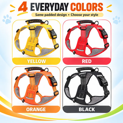 Reflective No-Pull Dog Harness Set Options, 4 Colors and 5 Sizes, By GAVPEPY image 6 - 5.jpg