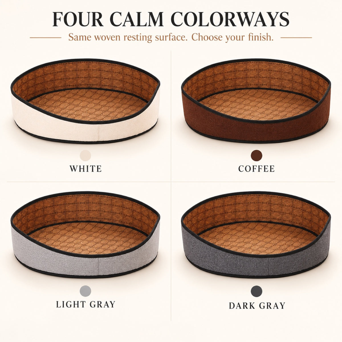 Woven Cooling Pet Bed, 4 Colors & 3 Sizes, By GAVPEPY image 6 - 5.jpg