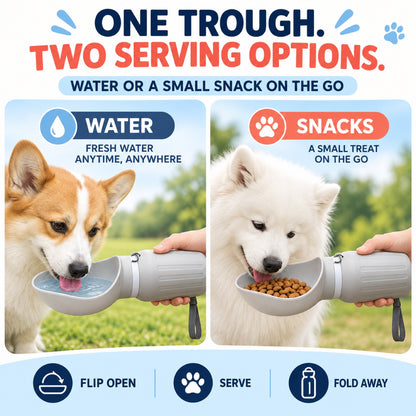 Flip-Trough Silicone Pet Water Bottle, 620 mL, 2 Colors, By GAVPEPY image 6 - 5.jpg