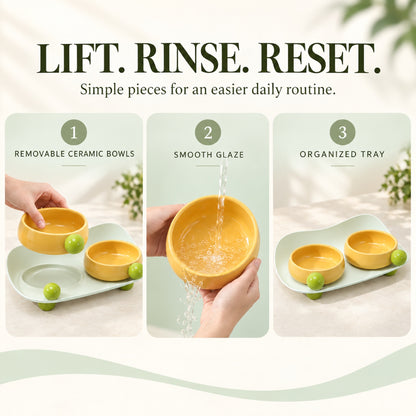 Candy-Color Ceramic Double Pet Bowl Set, 3 Colors, 37 cm, By GAVPEPY image 6 - 5.jpg