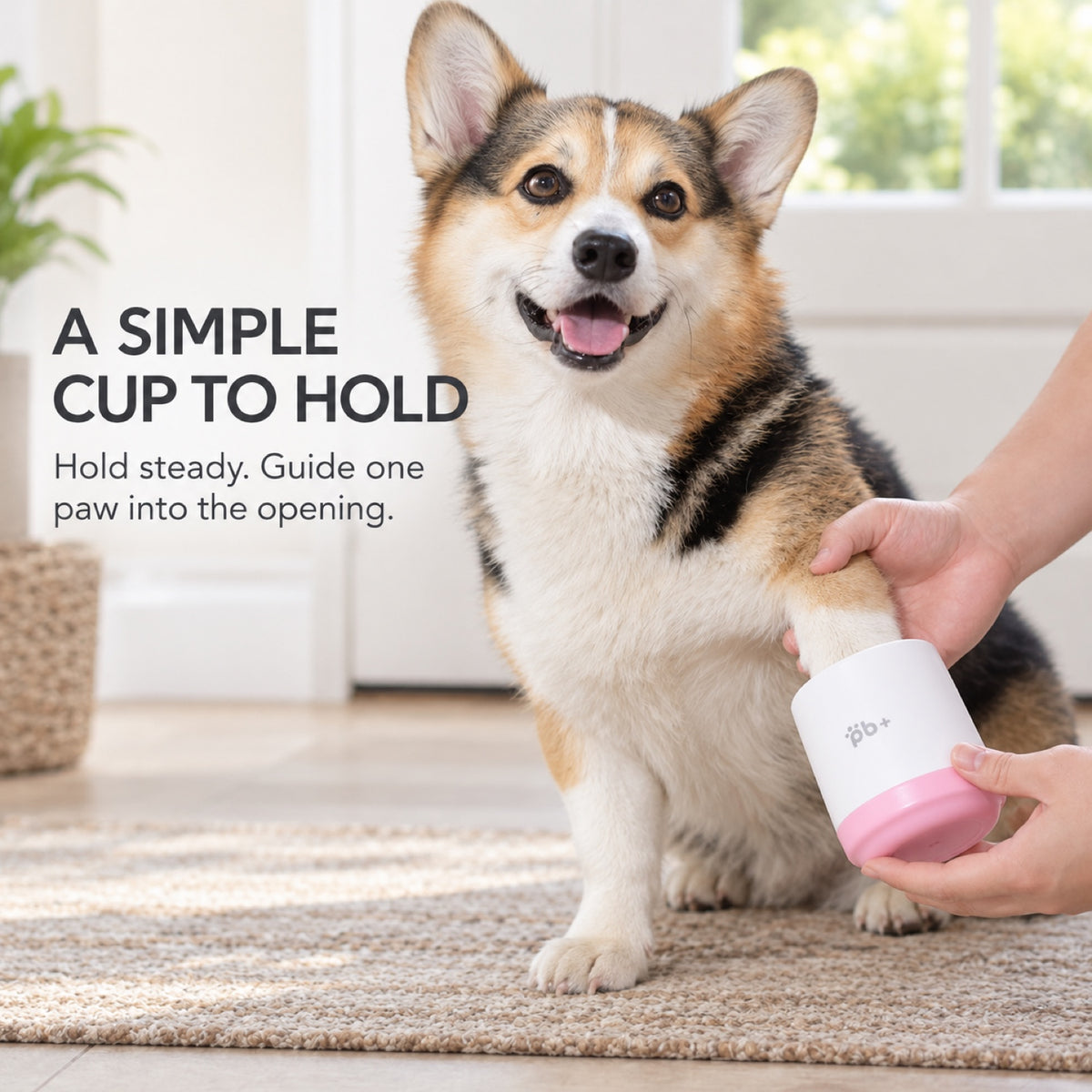 GAVPEPY ABS plastic Press-Action Paw Cleaning Cup, Sizes S, M, Pink, Blue, after rainy walks, park visits and everyday outdoor trips; a reusable cup design for rinsing paws after walks and outdoor play image 5 - 5.jpg