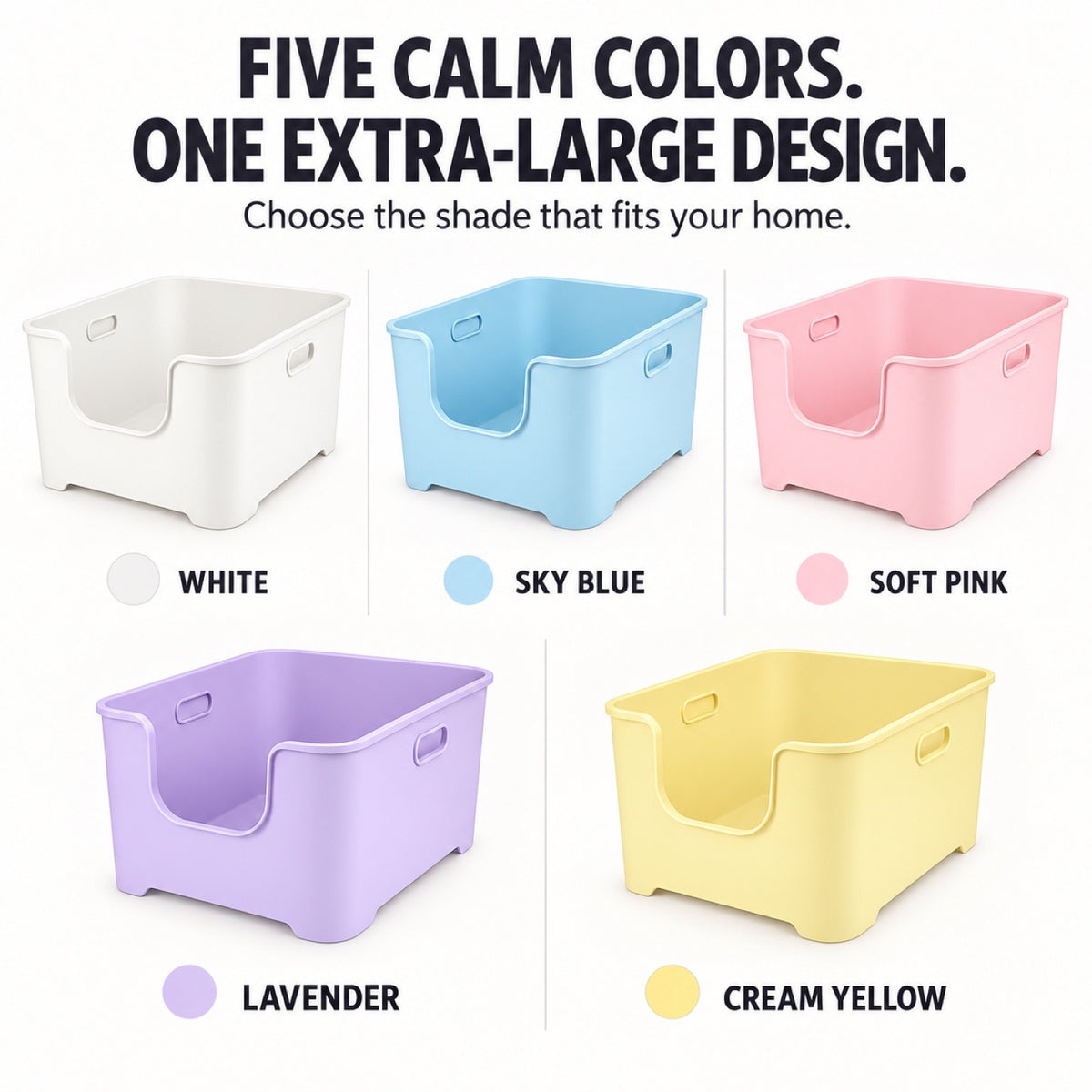 GAVPEPY Extra Large Open Cat Litter Box, 5 Options image 6 - 5.jpg