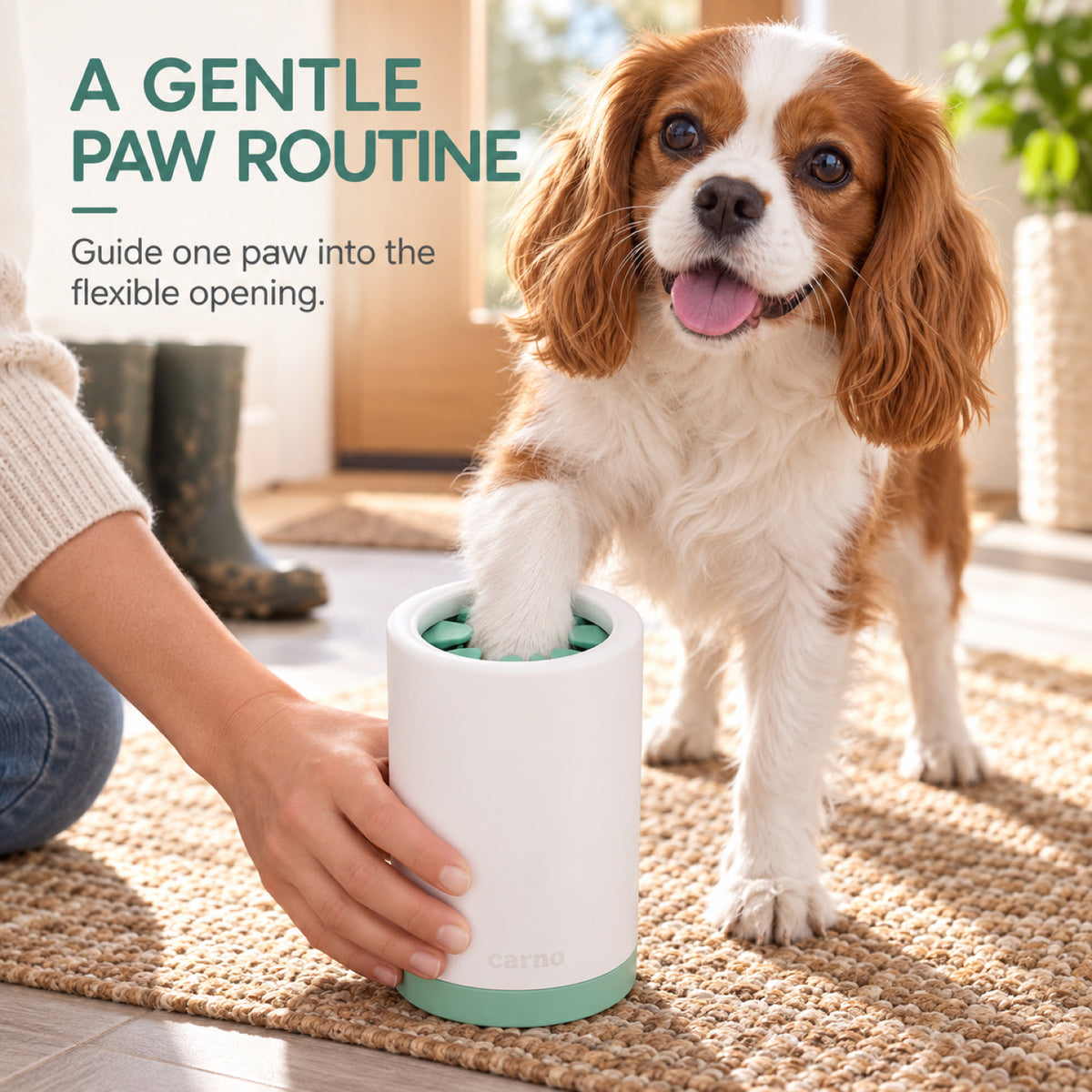 GAVPEPY Rubber Pet Paw Washer Cup, Sizes L, S, Pink, Gray, Green, for cleaning paws after outdoor walks; reusable cup with the selected color and size shown in the product photos; review the selected variant photo for details image 5 - 5.jpg
