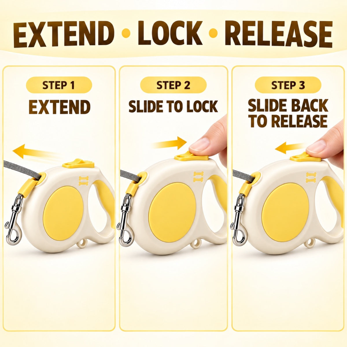 Shell-Shaped Retractable Dog Leash, 3 Colors and 2 Lengths, By GAVPEPY image 6 - 5.jpg