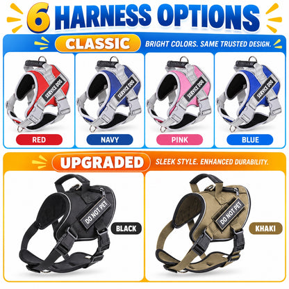 Reflective Service Dog Harness, 6 Styles and 6 Sizes, By GAVPEPY image 6 - 5.jpg