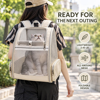 Full-Mesh Foldable Pet Backpack, 6 Options, By GAVPEPY image 6 - 5.jpg
