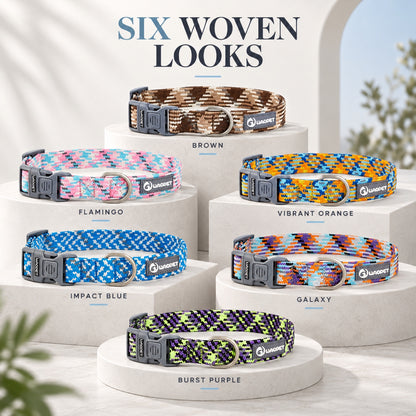 GAVPEPY Nylon Reflective Patterned Dog Collar, Sizes XS, S, M, L, 6 color or pattern options, for neighborhood walks, park visits and daily dog wear; an adjustable neckwear option for supervised walks and everyday outings image 6 - 5.jpg