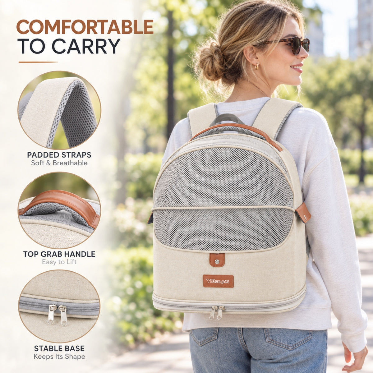 Foldable Mesh Pet Carrier Backpack, 4 Colors, By GAVPEPY image 6 - 5.jpg