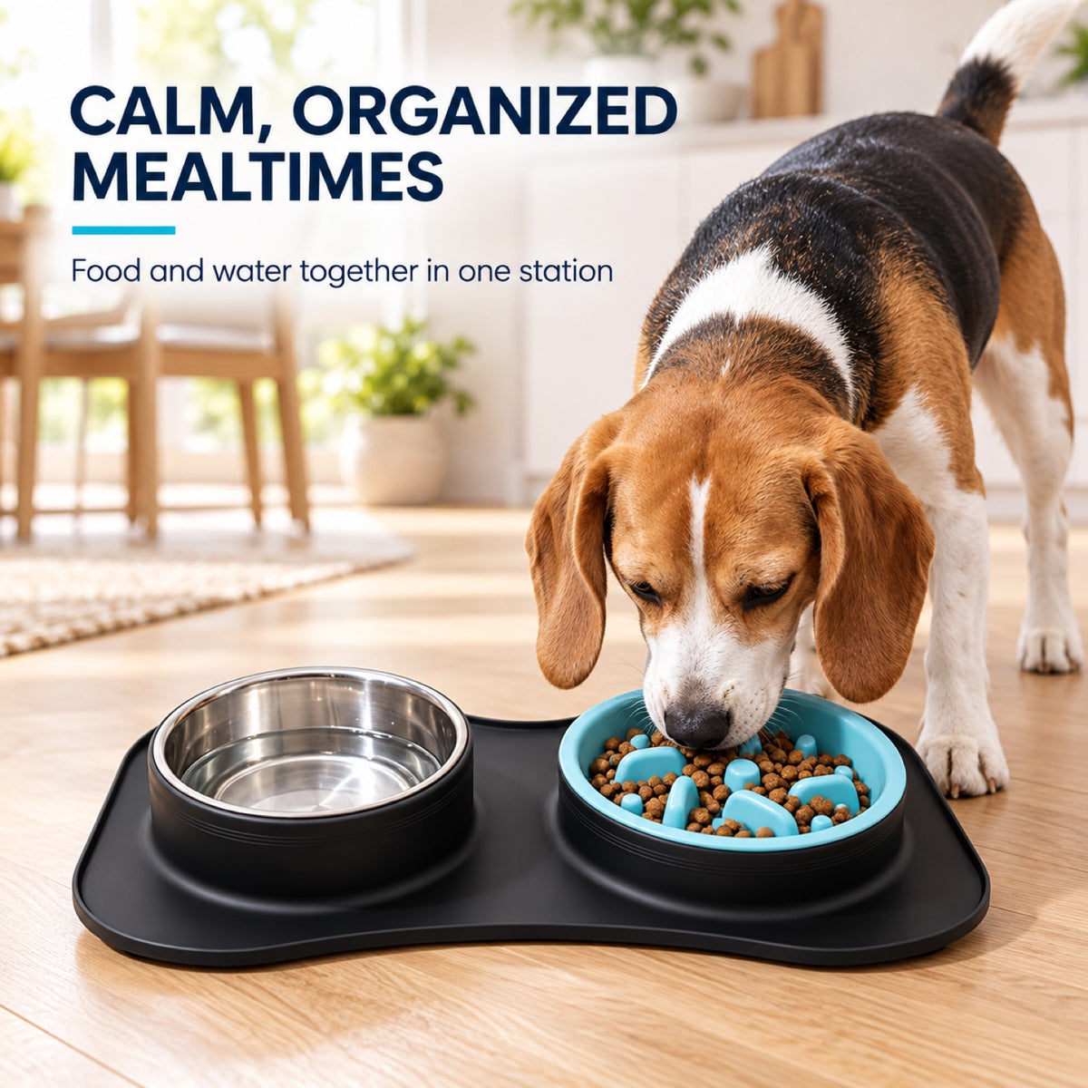 Black Food-Grade Silicone Pet Feeding Bowl, By GAVPEPY image 6 - 5.jpg