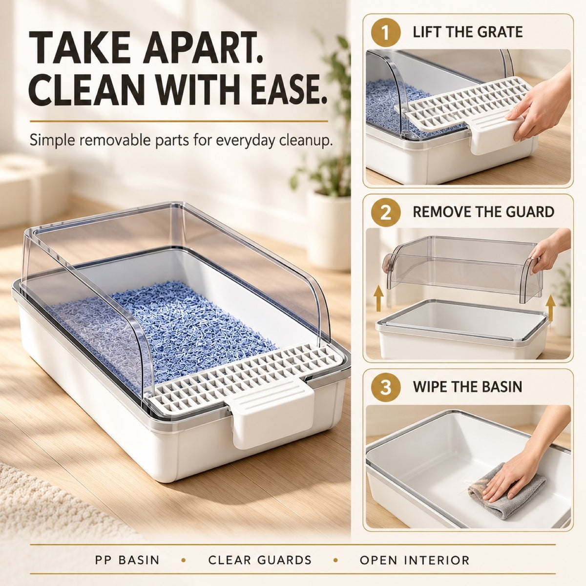 GAVPEPY High-Sided Cat Litter Box, 3 Options image 6 - 5.jpg