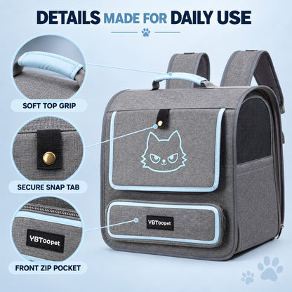 Foldable Ventilated Pet Carrier Backpack, 3 Colors, By GAVPEPY image 6 - 5.jpg