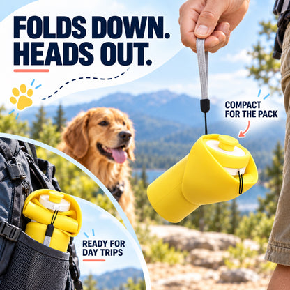 Foldable Silicone Travel Dog Water Bottle, 550 mL, 4 Options, By GAVPEPY image 6 - 5.jpg