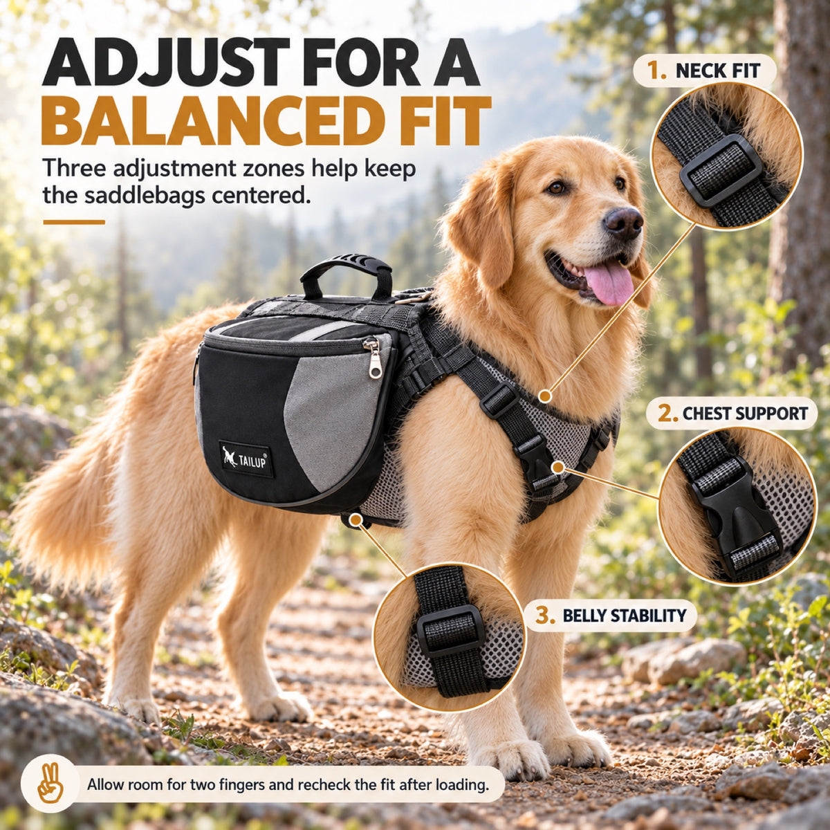 Dog Saddle Backpack, 3 Sizes and 2 Finishes, By GAVPEPY image 6 - 5.jpg