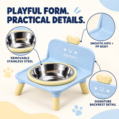Raised Stainless Steel Pet Bowl, 4 Colors, By GAVPEPY image 6 - 5.jpg