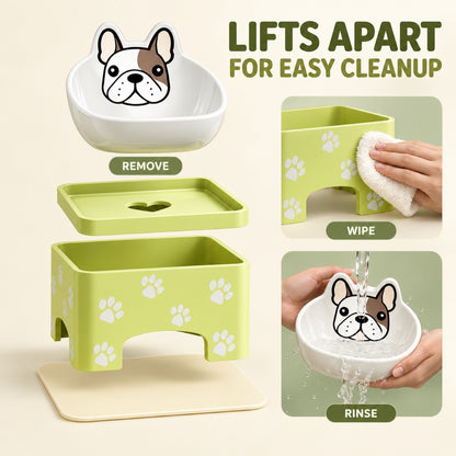 Adjustable Ceramic Pet Bowl Table, 2 Set Options, By GAVPEPY image 6 - 5.jpg