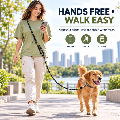 Reflective Hands-Free Running Dog Leash, 9 Colors and 2 Widths, By GAVPEPY image 6 - 5.jpg