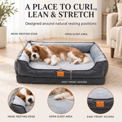 Egg-Crate Foam Bolster Pet Bed, 2 Sizes, By GAVPEPY image 6 - 5.jpg