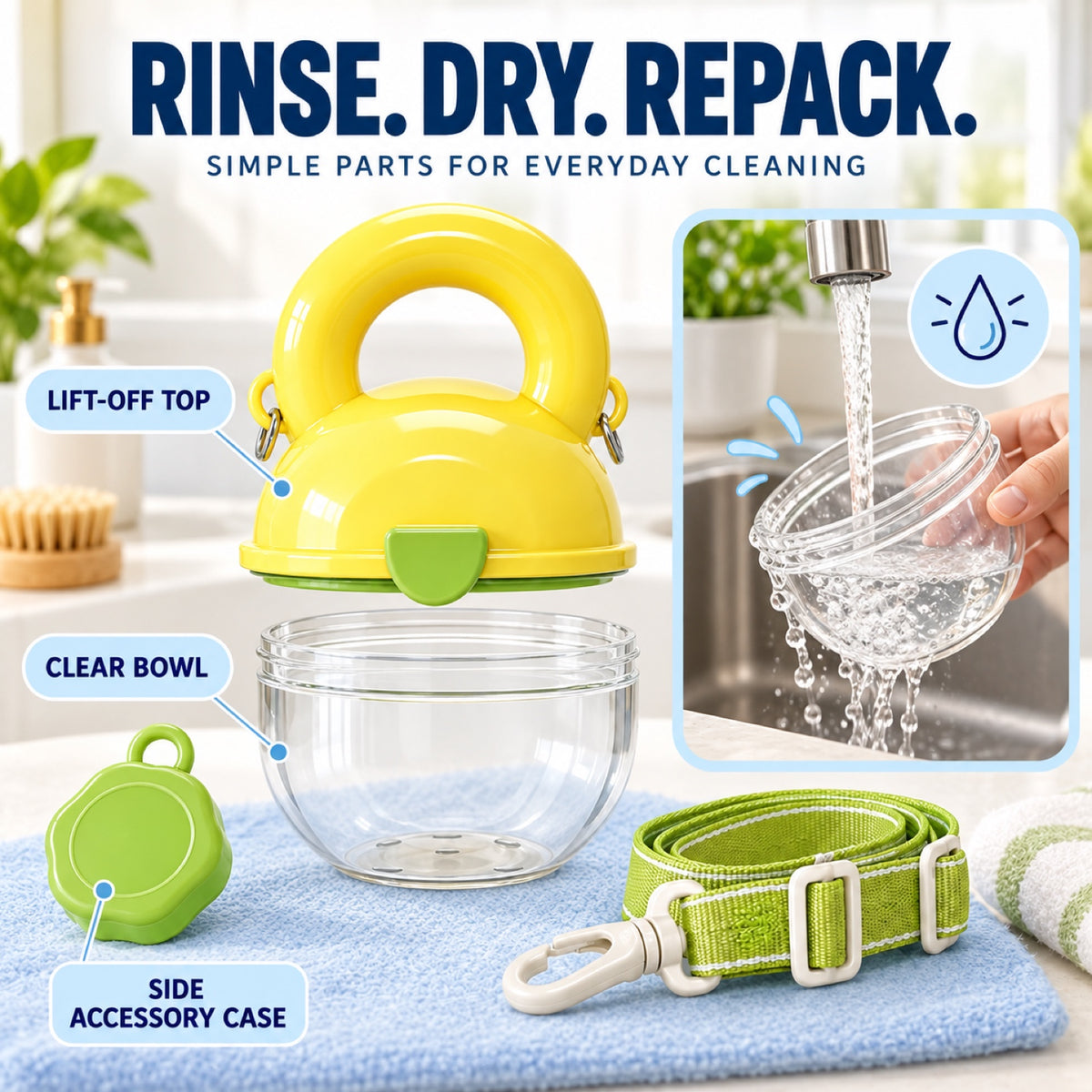 Portable Pet Water Bottle with Shoulder Strap, 450 mL, 2 Colors, By GAVPEPY image 6 - 5.jpg