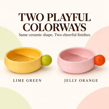 Candy-Color Ceramic Pet Bowl, 2 Colors, 18.5 cm, By GAVPEPY image 6 - 5.jpg