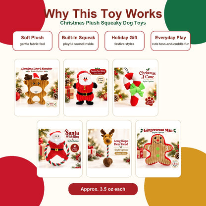 Plush Fabric Christmas Dog Toy, 8 Styles, By GAVPEPY image 6 - 5.jpg
