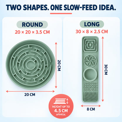 Suction Cup Silicone Pet Lick Mat & Slow Feeder, 2 Sizes, By GAVPEPY image 6 - 5.jpg