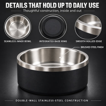 Stainless Steel Pet Bowl, 5 Capacities and 10 Colors, By GAVPEPY image 6 - 5.jpg