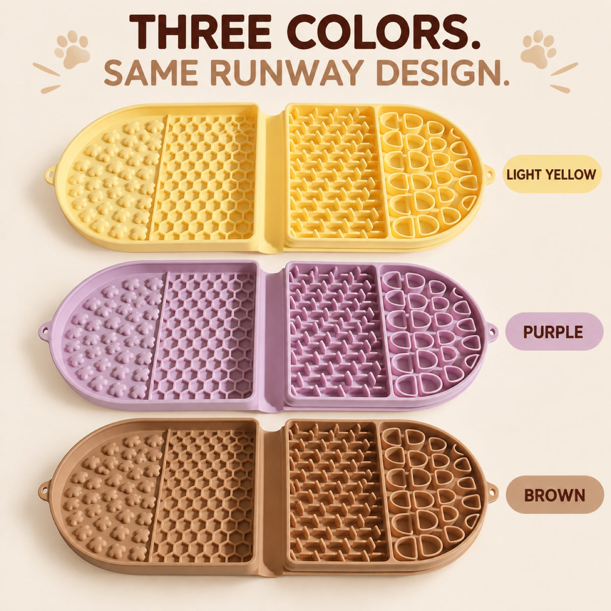 Folding Racetrack Silicone Pet Lick Mat, 3 Colors, By GAVPEPY image 6 - 5.jpg