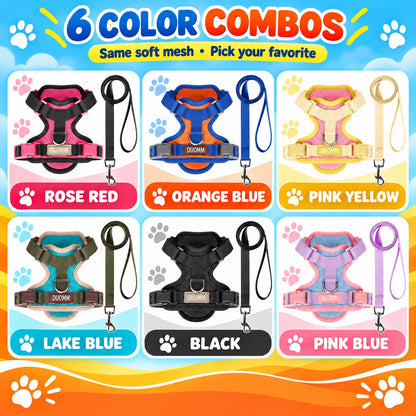 Breathable Mesh Dog Harness and Leash Set, 6 Colors and 4 Sizes, By GAVPEPY image 6 - 5.jpg