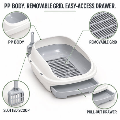 GAVPEPY Drawer Double-Layer Cat Litter Box, 10 Options image 6 - 5.jpg