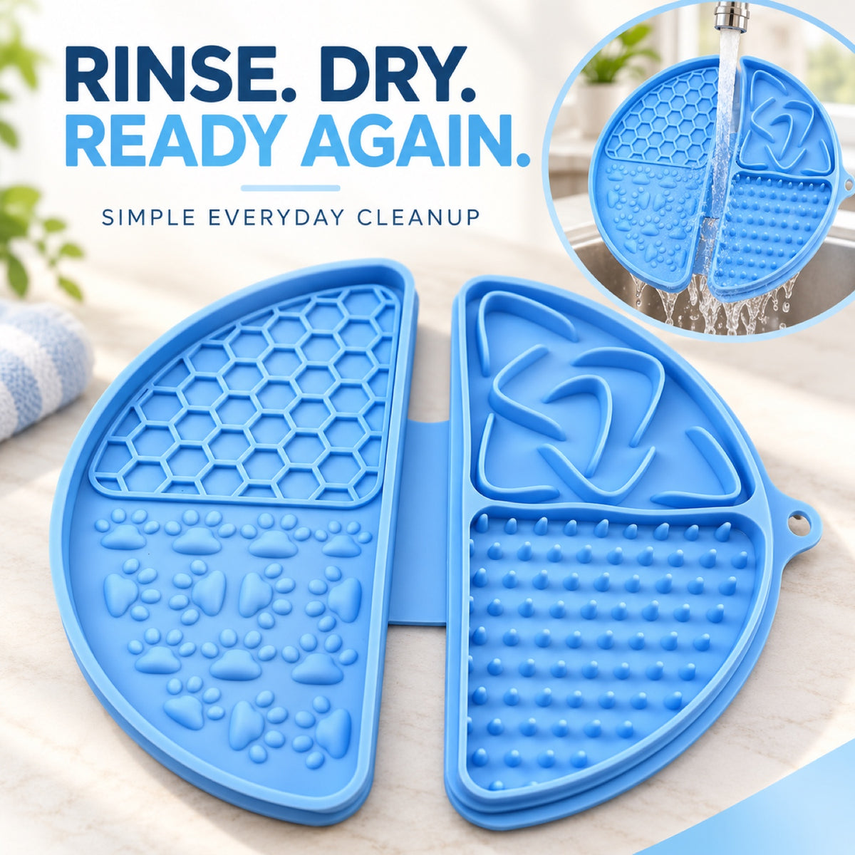 Folding Round Silicone Pet Lick Mat, 3 Colors, By GAVPEPY image 6 - 5.jpg