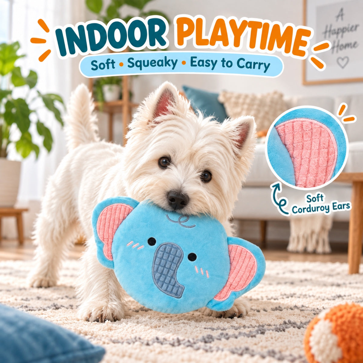 Plush Squeaky Flying Disc Dog Toy, 2 Styles, By GAVPEPY image 6 - 5.jpg